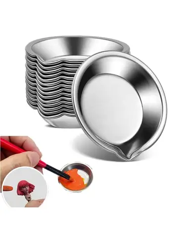 6/12pcs 5cm Stainless Steel Painting Color Bowls Oil Paint Trays Paint Color Mixing Cups Color Mixer Painting Tools