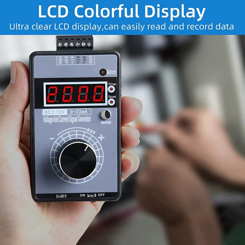 0/4-20MA DC 0-10V Signal Generator,Analog Generator With 4-Digit LCD Display,Accuracy 0.01,For PLC/Panel Testing