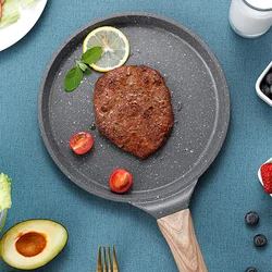 Maifan Stone Frying Pan Steak Pancake Omelette Non-Stick Cooking Breakfast Maker Induction Cooker Gas thousand-Layer Bakeware