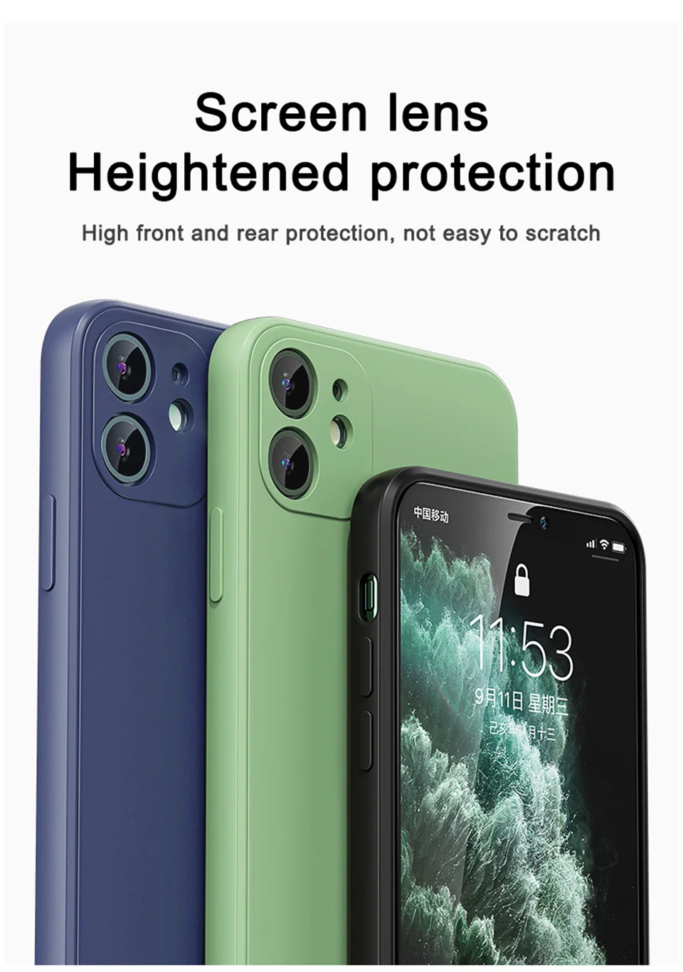 Luxuriöse, stoßfeste Hülle aus flüssigem Silikon für iPhone 17, 11, 12, 13, 14, 15 Pro Max, 7, 8, 15 Plus X XS XR Max, Mini-Rückseite, weiche Abdeckung – Detail 16