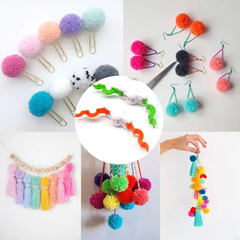 45be 2pcs fompom pom-pom maker for fluff ball 니들 Diy 양모 뜨개질 공예 도구 세트