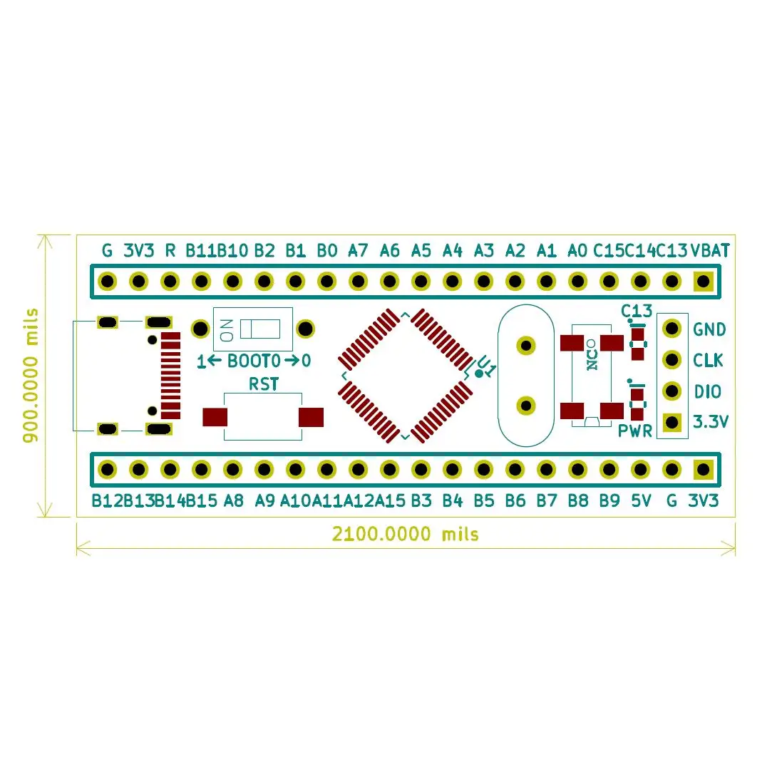 APM32F072CBT6 Core Board APM Development Board Replacement APM32F072C8T6 Minimum System Board GD32