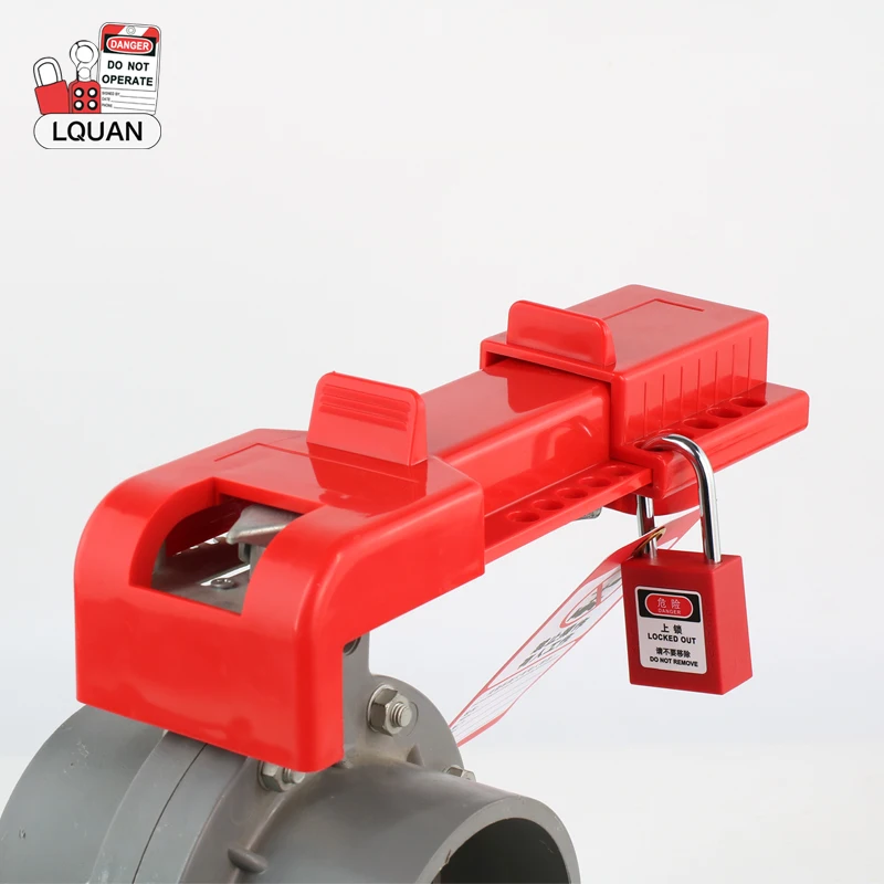 LQUAN Adjustable Butterfly Valve Lockout Universal Industrial Handle Switch Safety Lock LOTO Devices