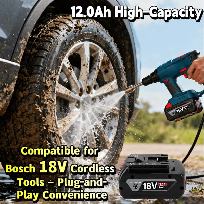 

Value Pack for Bosch 18V 12.0Ah: GDS, GTB 185-LI,GEX 185-LI – Drilling, Cutting & Renovations, High-Demand Long-Lasting Battery