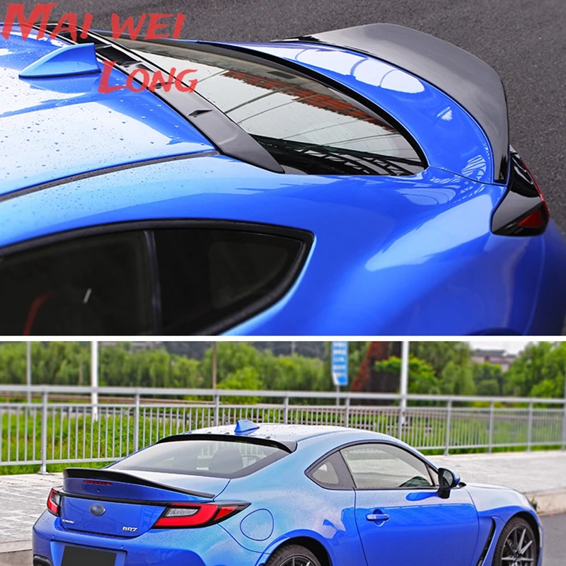 REAR WING TRUNK LIP SPOILERS For TOYOTA ZA86 GR86 For Subaru BRZ 2021+ ABS GLOSSY BLACK Roof Spoiler