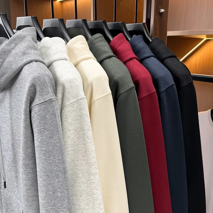 Herren-Kapuzenjacke mit Reißverschluss – Premium-Baumwollmischung, Weich & Langlebig, Unisex Übergrößen-Hoodie für Outdoor und Wandern – Detail 33