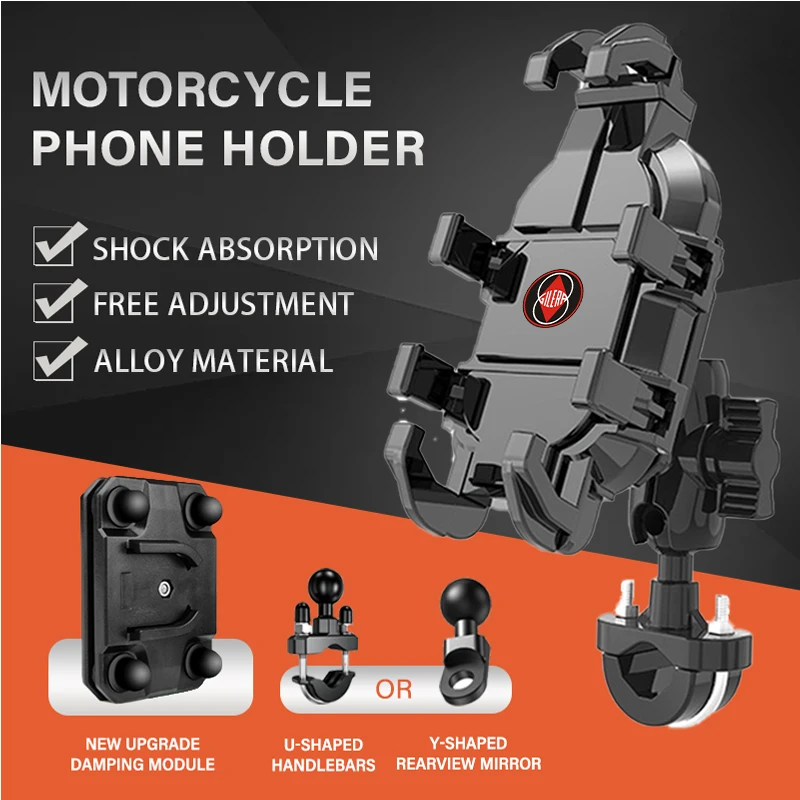 

GPS Motorcycle Phone Shock Absorbing Alloy Navigation Bracket For Gilera GP 800 GP800 SP Runner 125 SP125 125SP 2024 2025 LOGO