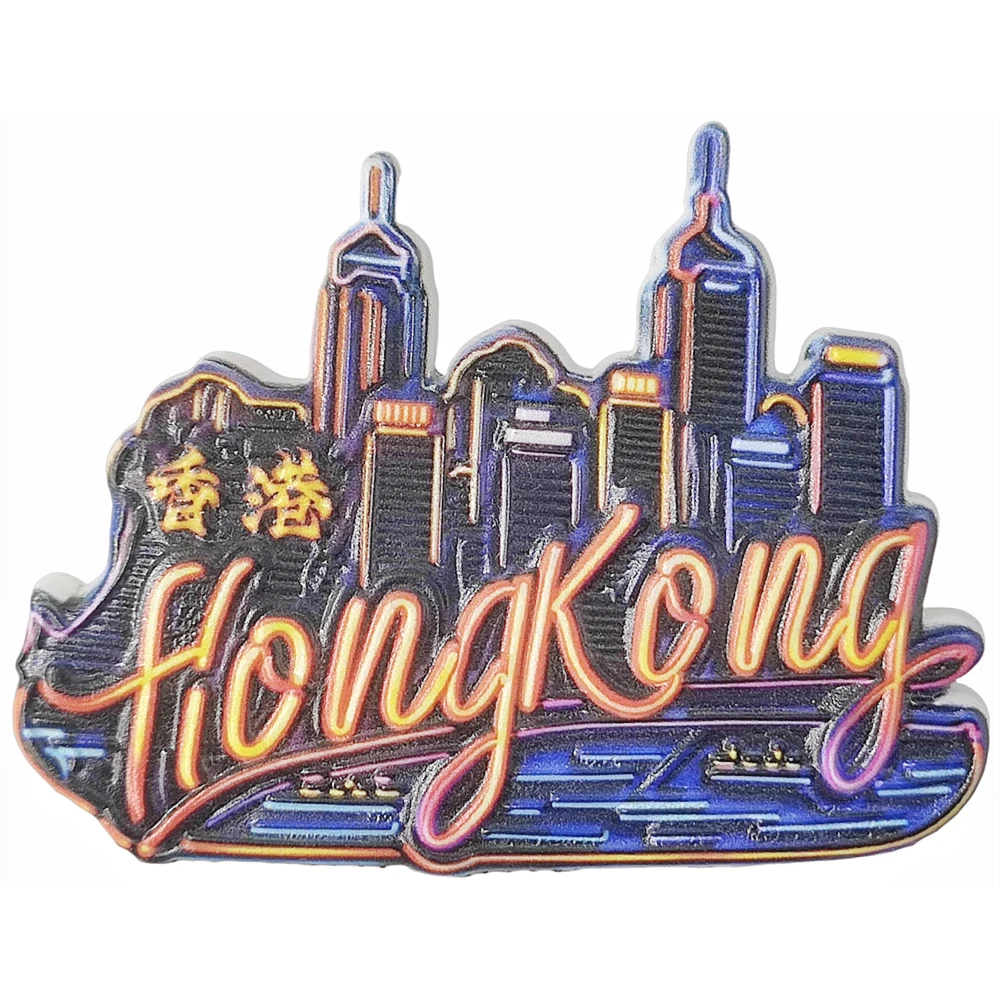 3D Hong Kong China Fridge Magnet Souvenir Gift Resin Refrigerator Magnetic Sticker Collection Home Decoration