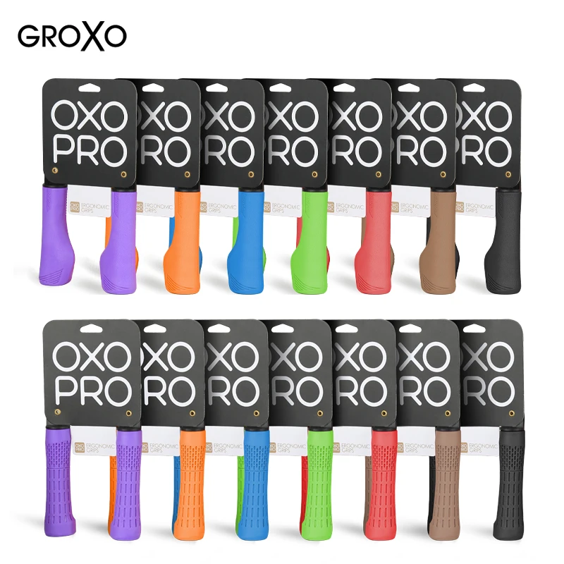GROXOจักรยานHandlebar Gripsเดี่ยวล็อควัสดุTPRนุ่มสบายลื่นBMX DH MTBจักรยานGrips Shock Absorbing