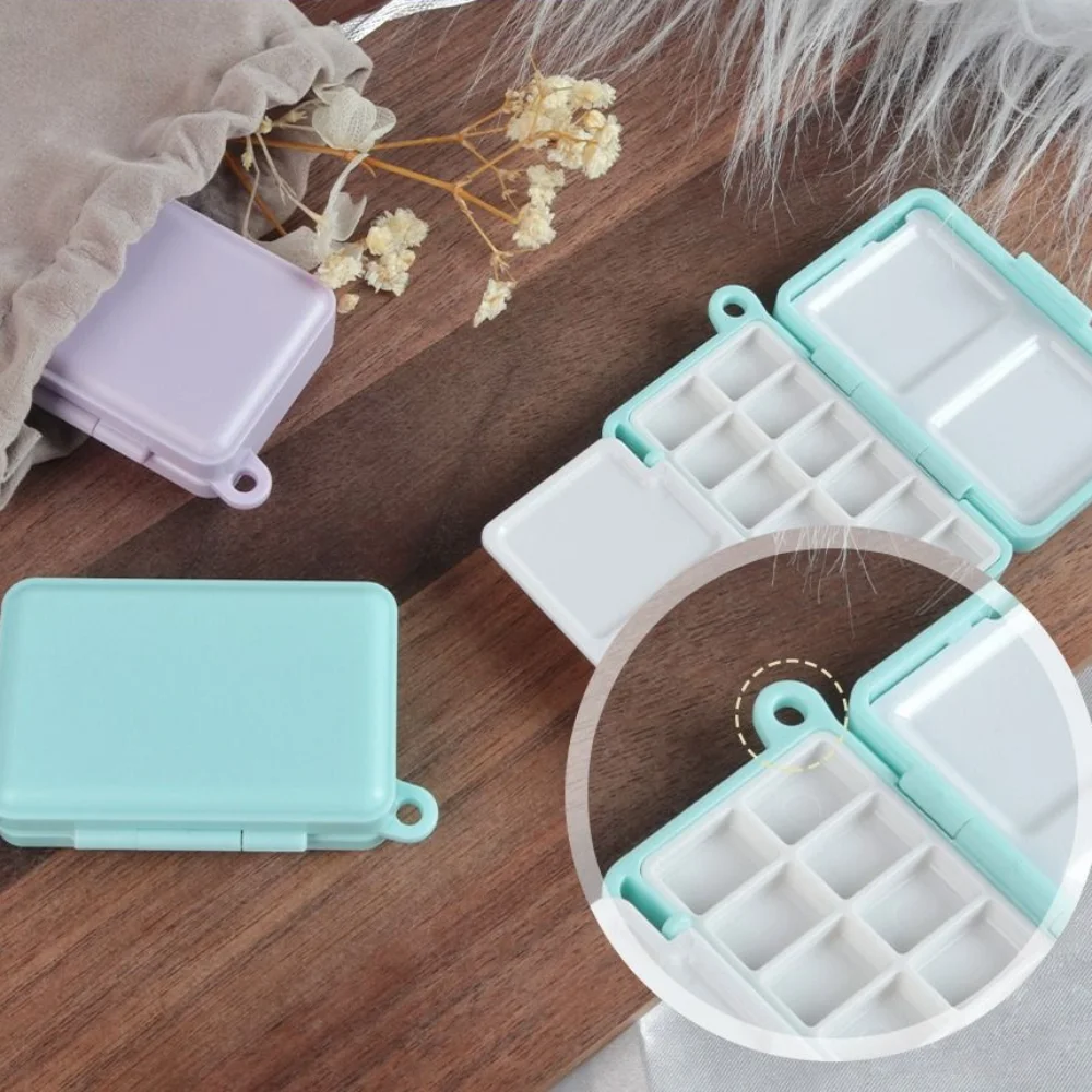 Portable Mini Portable Painting Box Subpackage Design Compact Watercolor Paint Palette Empty Removable Plastic Pigment Box