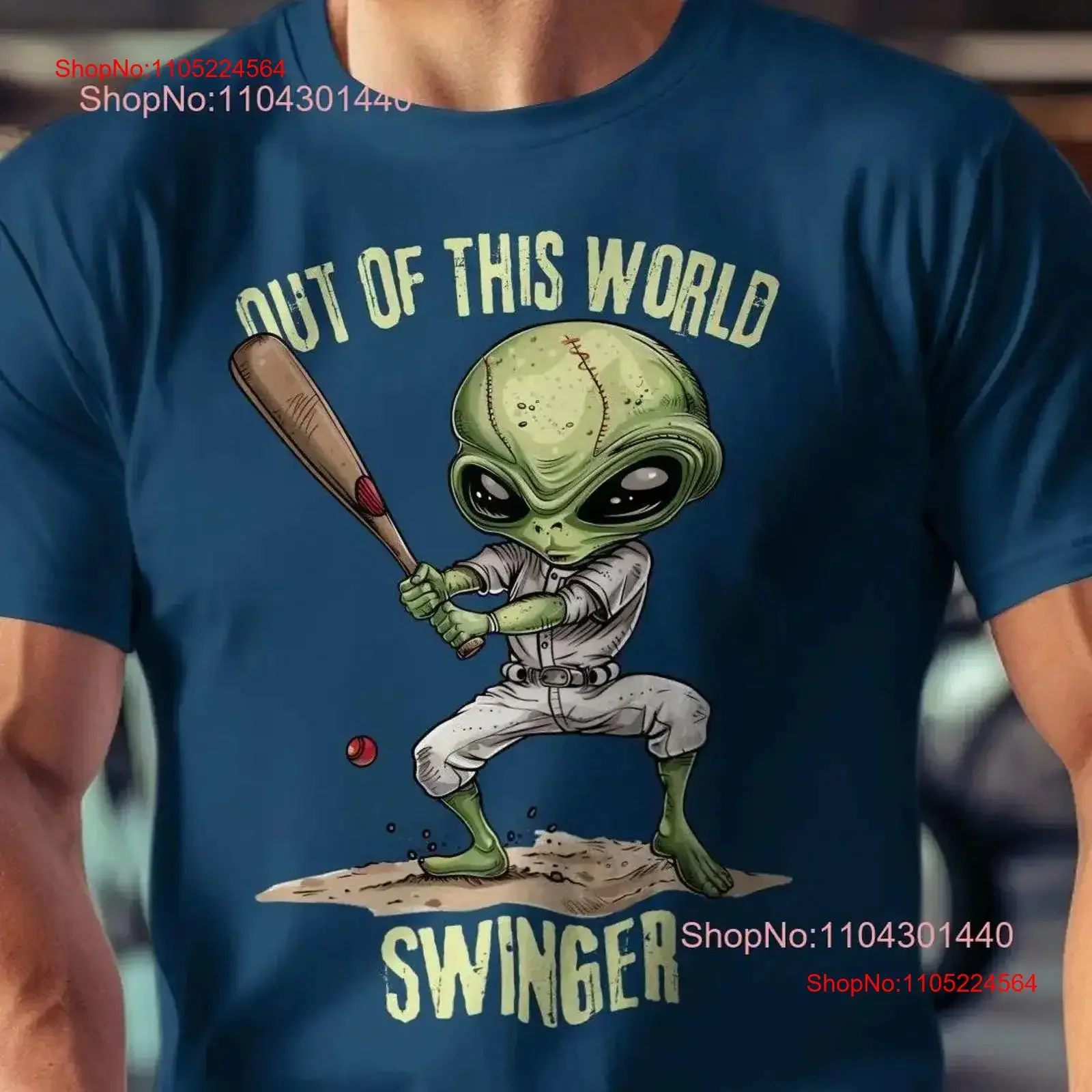 

Футболка Alien Baseball Player Out of This World Swinger Уникальная позаземная спортивная винтажная стираная модельерская одежда