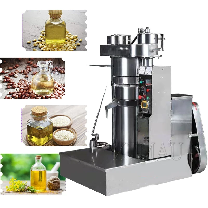 Commercial Hydraulic Press Automatic Stainless Steel Oil Press 10Kg Capacity Linseed Olive Sesame Hydraulic Hydraulic Press