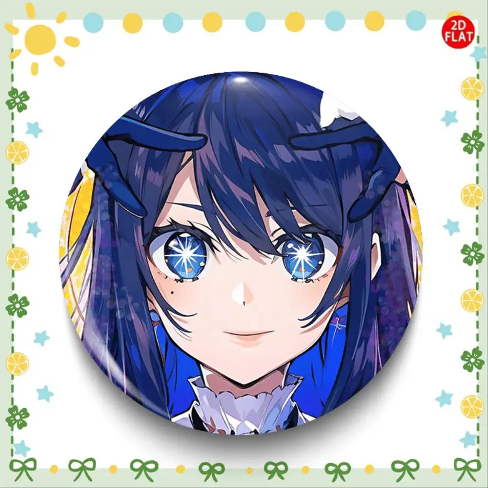 2026 Latest Cartoon Anime Plastic Pin Brooch Badge 2D Flat Suitable For Clothing Badges Button Round Creative Pin Brooch