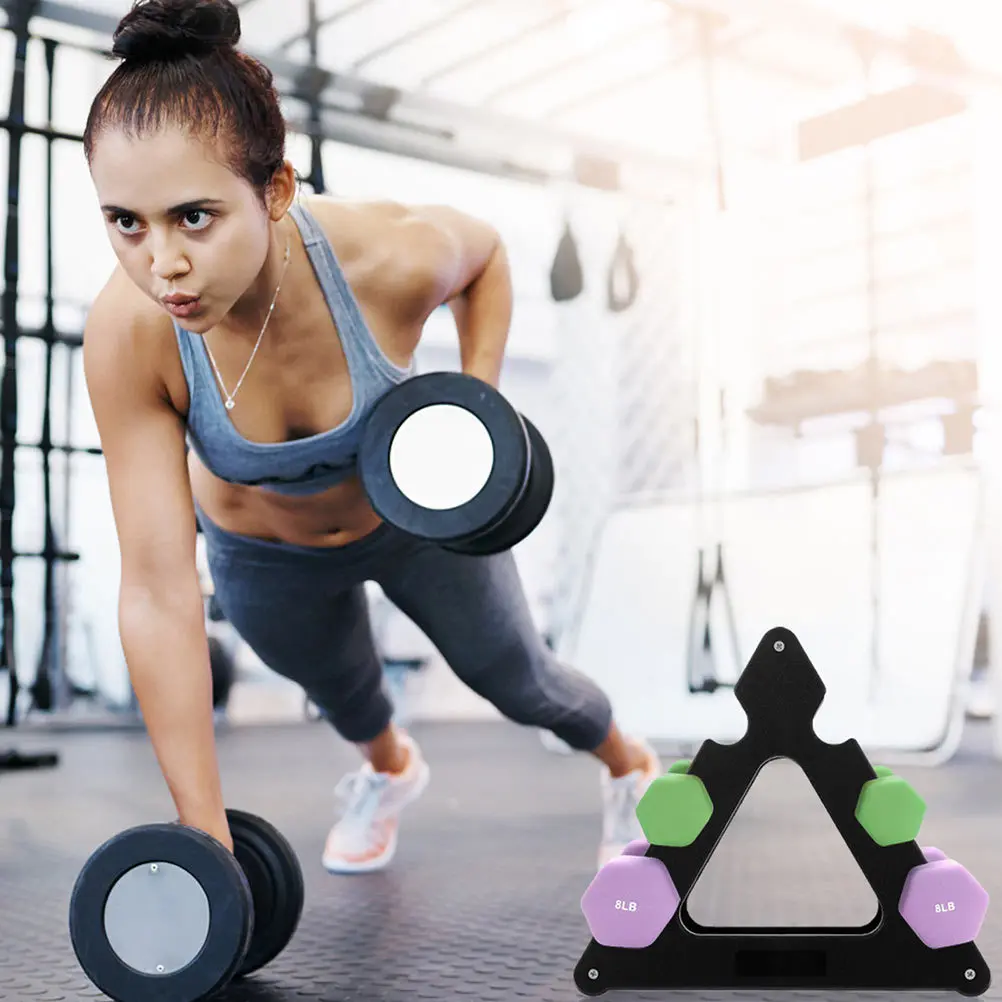 

2pcs Dumbbell Stand Pp 3-Tier Storage Holder For Gym Fitness Equipment Gym Accessories Accessories Multilevel Organizer