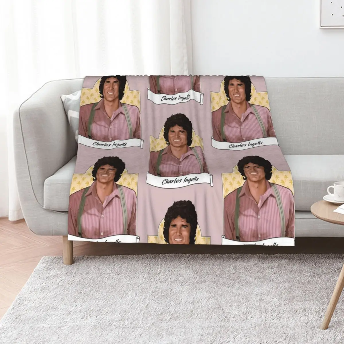 

Charles Ingalls Throw Blanket Hair Comforter Blankets For Baby Kid'S Blankets