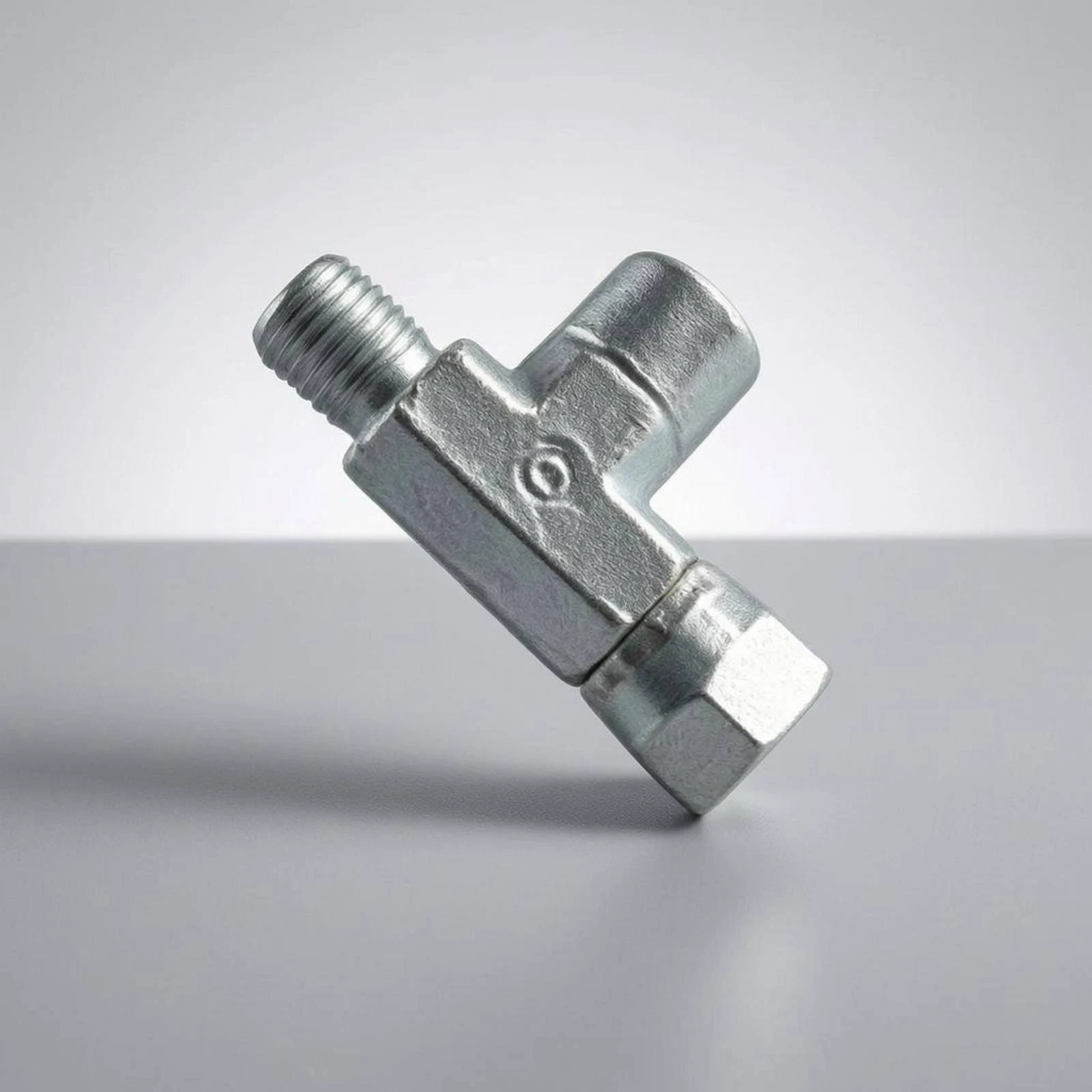 Hydraulic Pressure Gauge Tee Fitting Silver Metal Pressure Gauge Tee Airless Spray Machine Fitting Compact