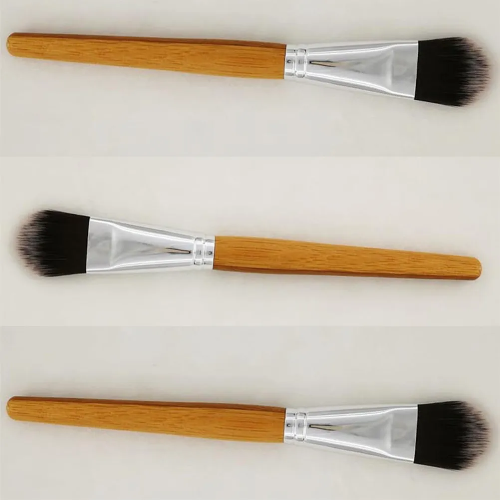 6Pcs Face Mask Brushes Brush Set Bamboo Handle Makeup Brush Nylon Aluminium Wood Smooth Handle Ideal for Home Outdoor