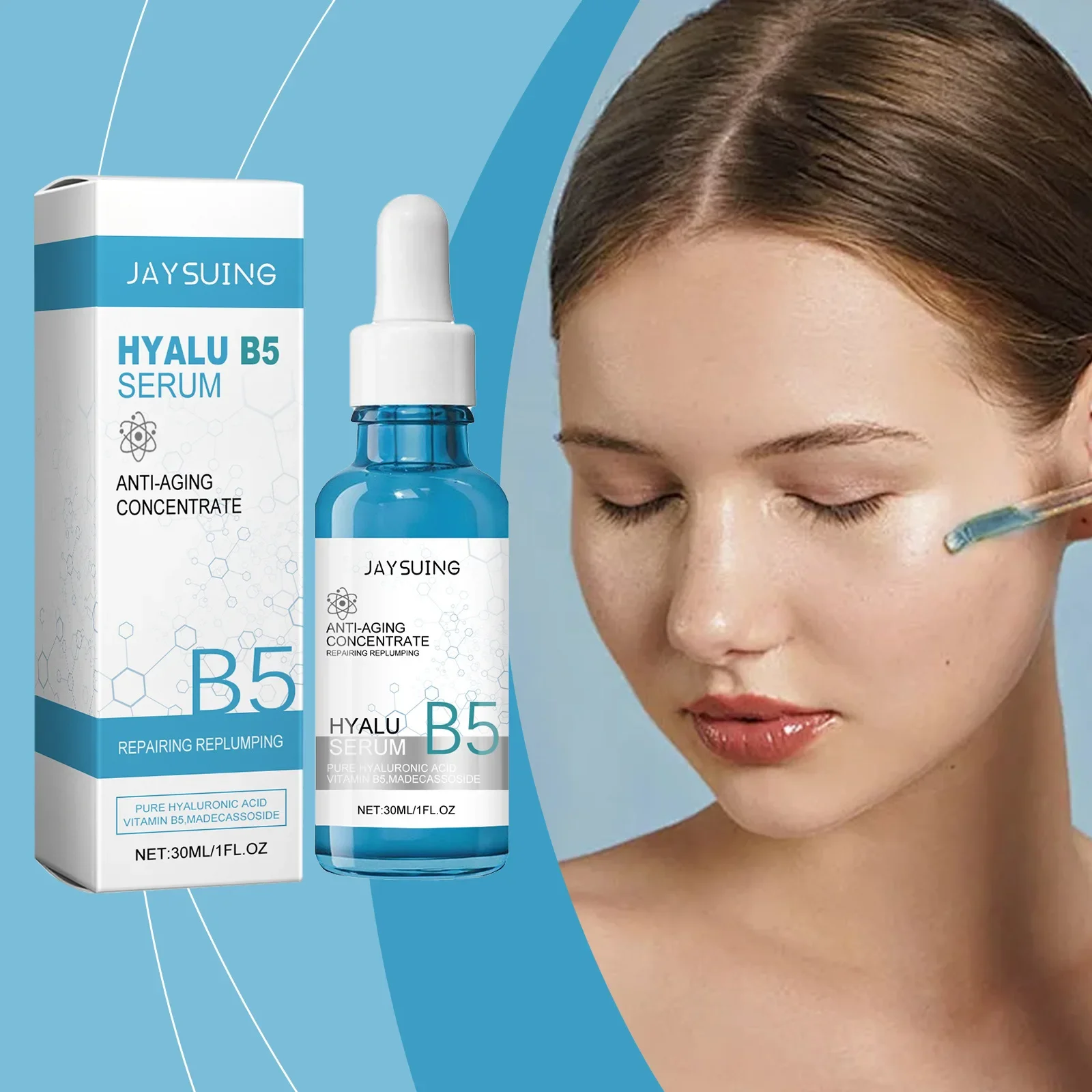 Suero facial hidratante, mejora la elasticidad de la piel y reduce las líneas finas, piel hidratante y nutritiva con esencia B5