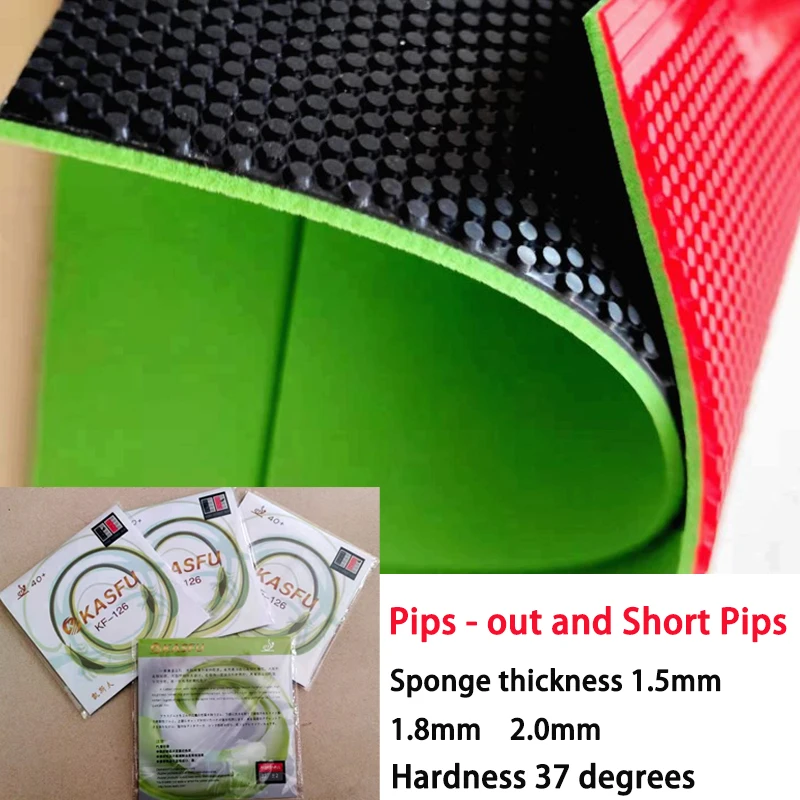 

KASFU KF-126 Резиновые шипы для настольного тенниса - выходы и короткие шипы с энергетической губкой для торта, резиновая губка для пинг-понга для нападающего антишпиона