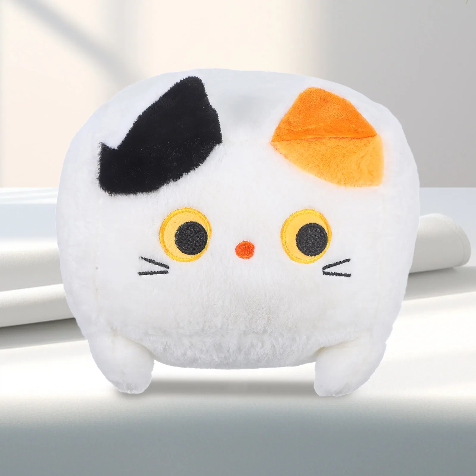 

Stuffed Cube Cat 30cm White Zipper Birthday Gift Cartoon Animal Pillow Cuddly Bedroom Living nament
