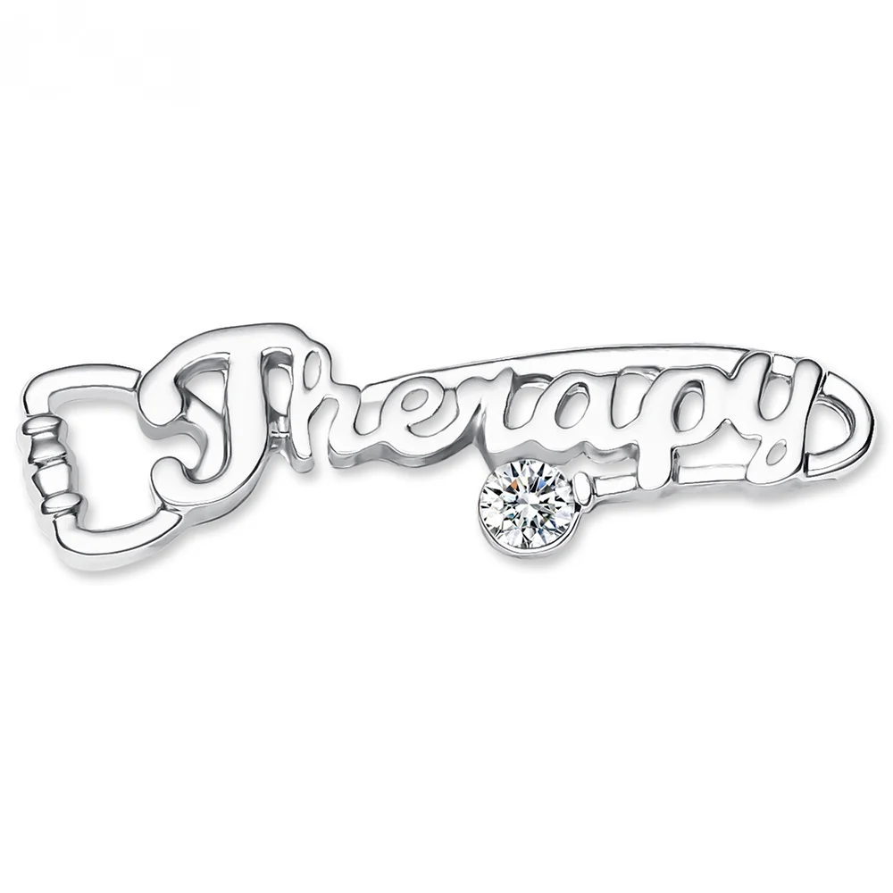 Therapist Psychology Brooch Pin Stethoscope Medical Charm Jewelry for Doctor Nurse Lapel Badge Accessories Gifts