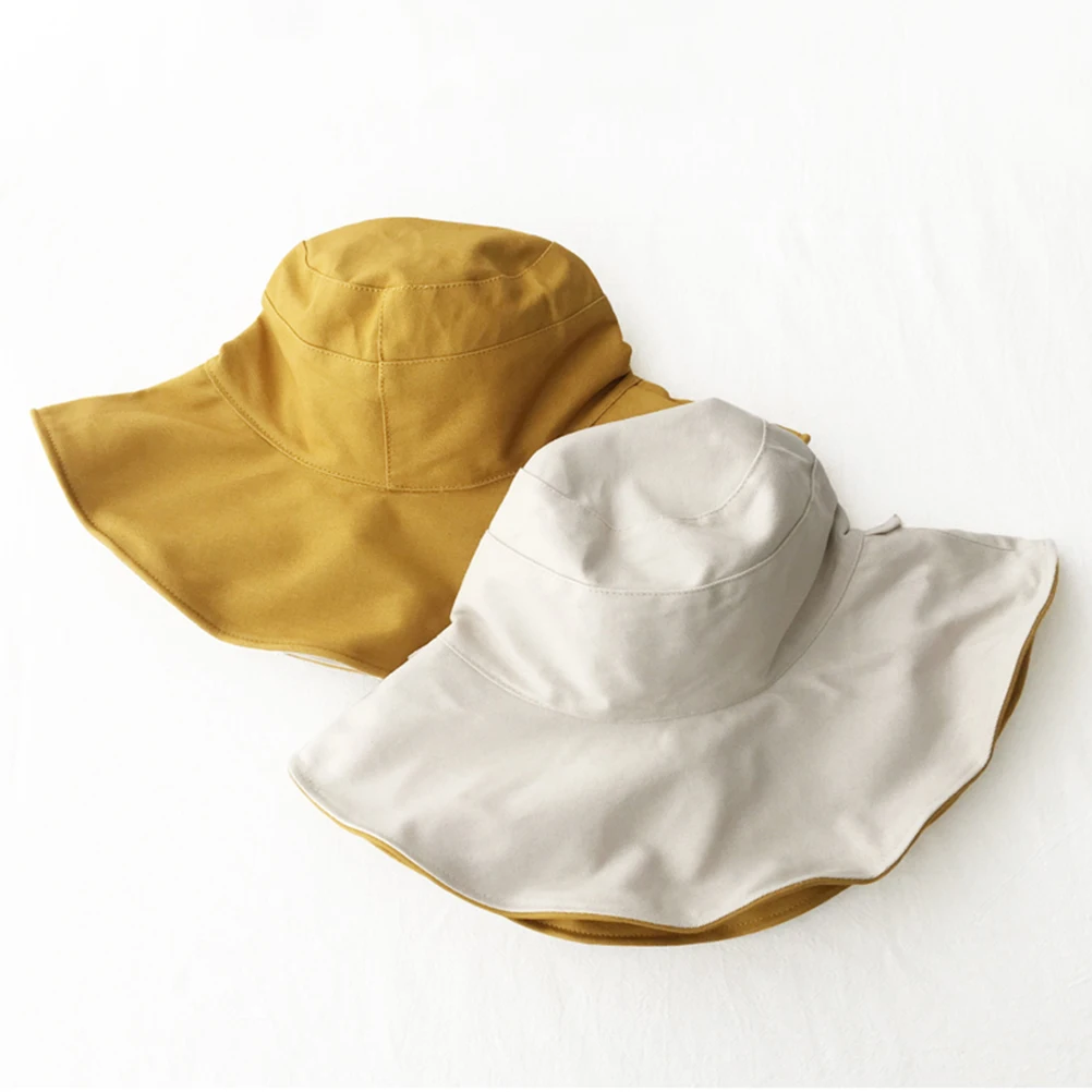 

Sun Hat Fisherman UV Protection Bucket Double-sided Wear Cap Wide Brim Cotton Outdoor Activities Beach Travel Accessories