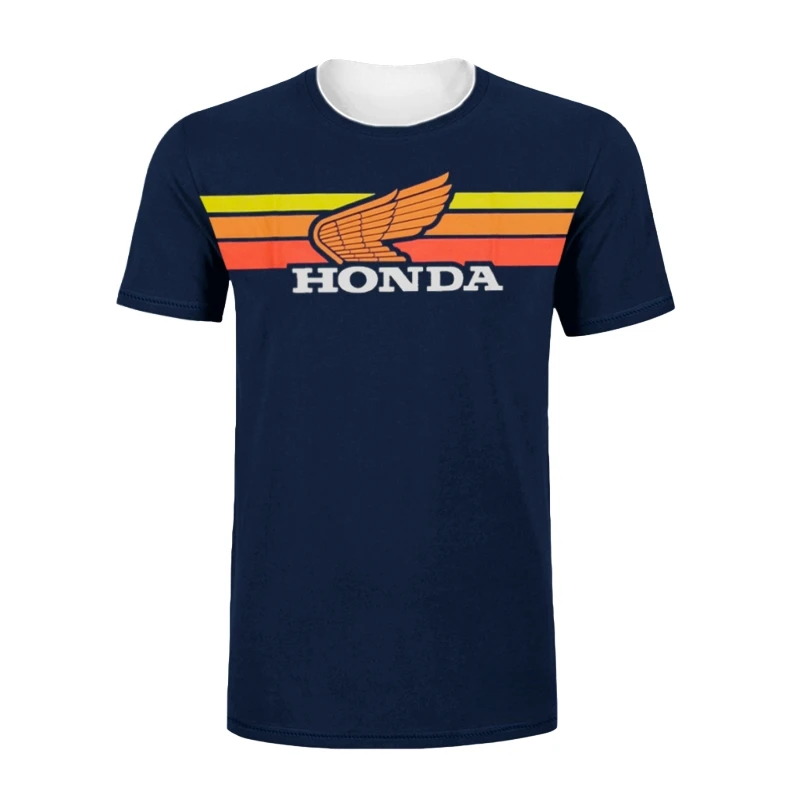 

Honda printing comfortable soft loose breathable skin-friendly summer motorcycle racing men's T-shirt locomotive short sleeve