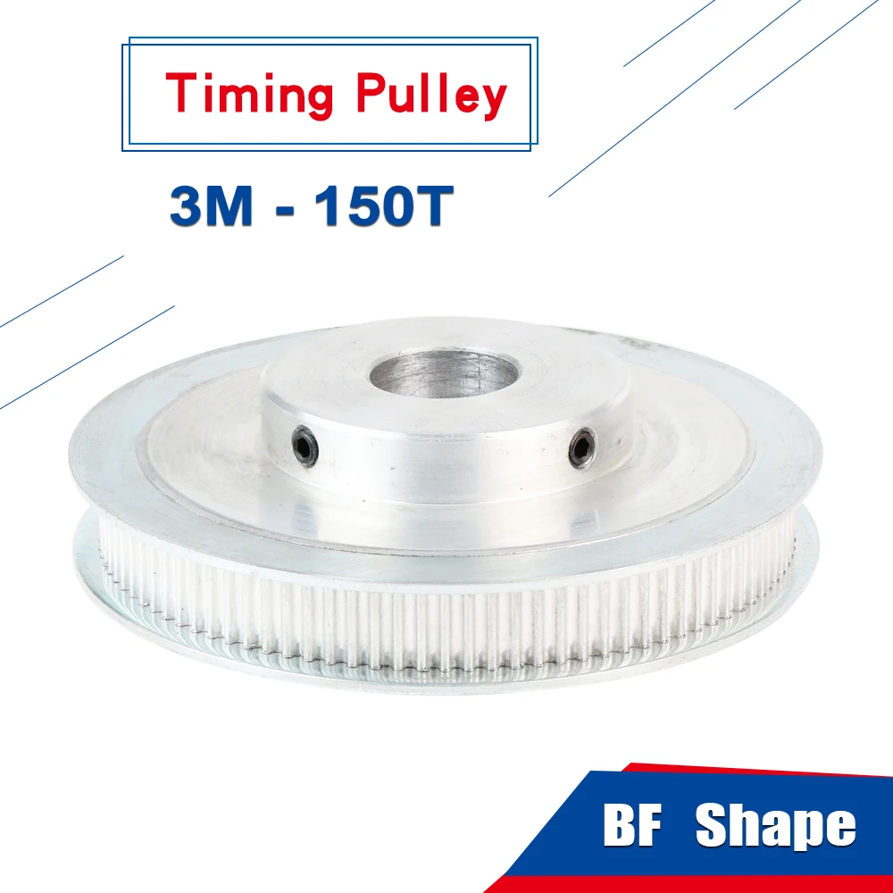 

3M-150T Timing Pulley BF shape Bore Size 8/10/12/15/20 mm Aluminum Pulley Circular Arc Tooth For 3M-Timing Belt Width 10mm