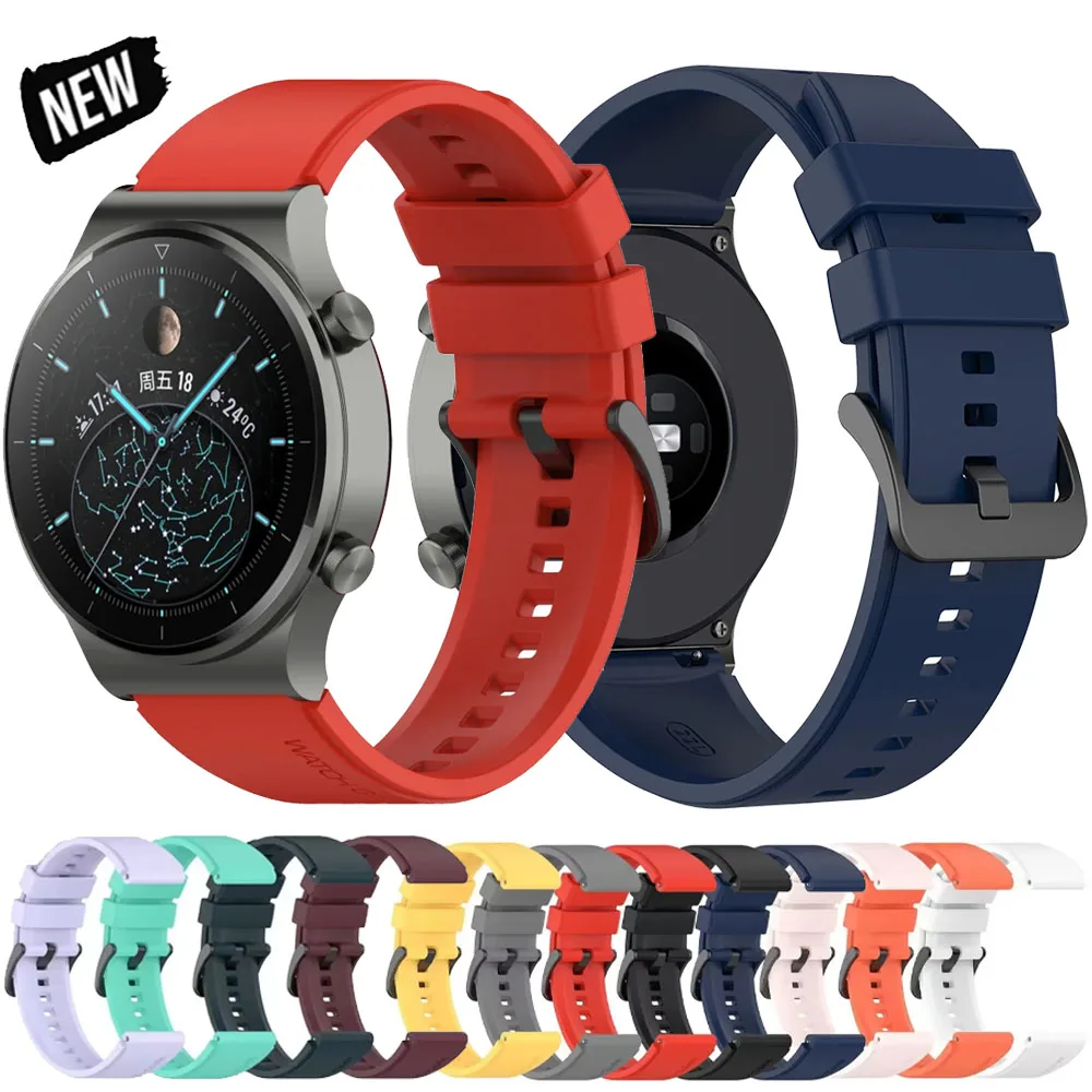 22/20 مللي متر سيليكون حزام لساعة هواوي 5 4/GT5-4-3-2 46 مللي متر Amazfit GTR 4 3 التوازن 2 سوار سامسونج ساعة 7/6/5/4 40/44 مللي متر الفرقة
