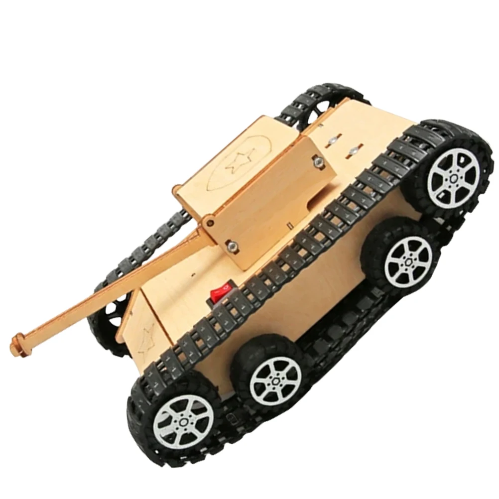 DIY Montage Auto Spielzeug Modell Kits Jungen Gebäude Puzzle Pädagogisches Elektrische Tank Spielset Spielzeug Kinder STEM Kunststoff Holz Blöcke
