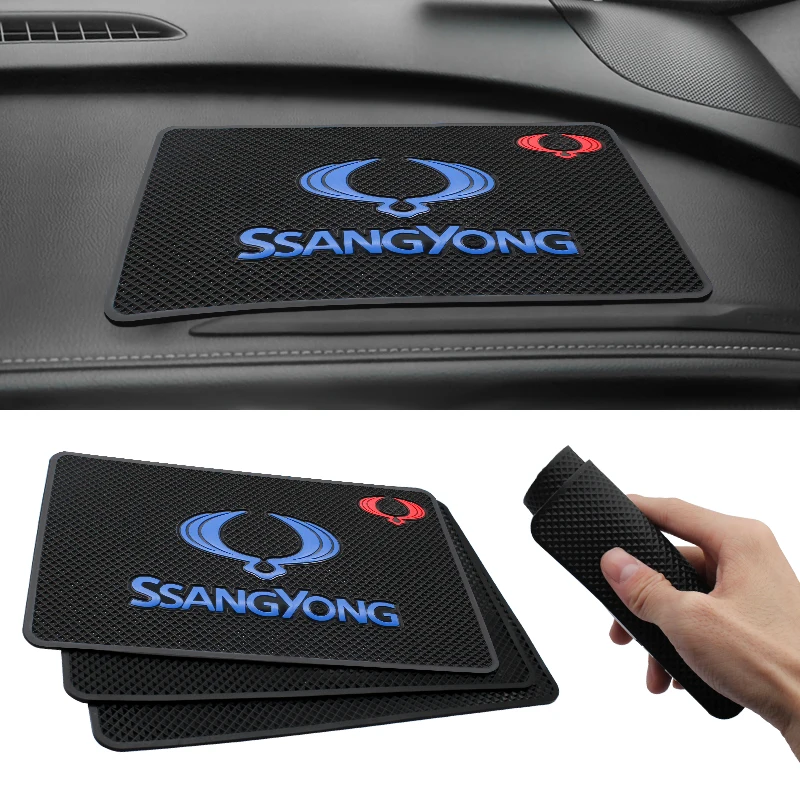 Car Universal Dashboard Non Slip Pad Phone Storage Anti-skid Mat For Ssangyong Korando Kyron Musso Rexton Tivoli Actyon Turismo