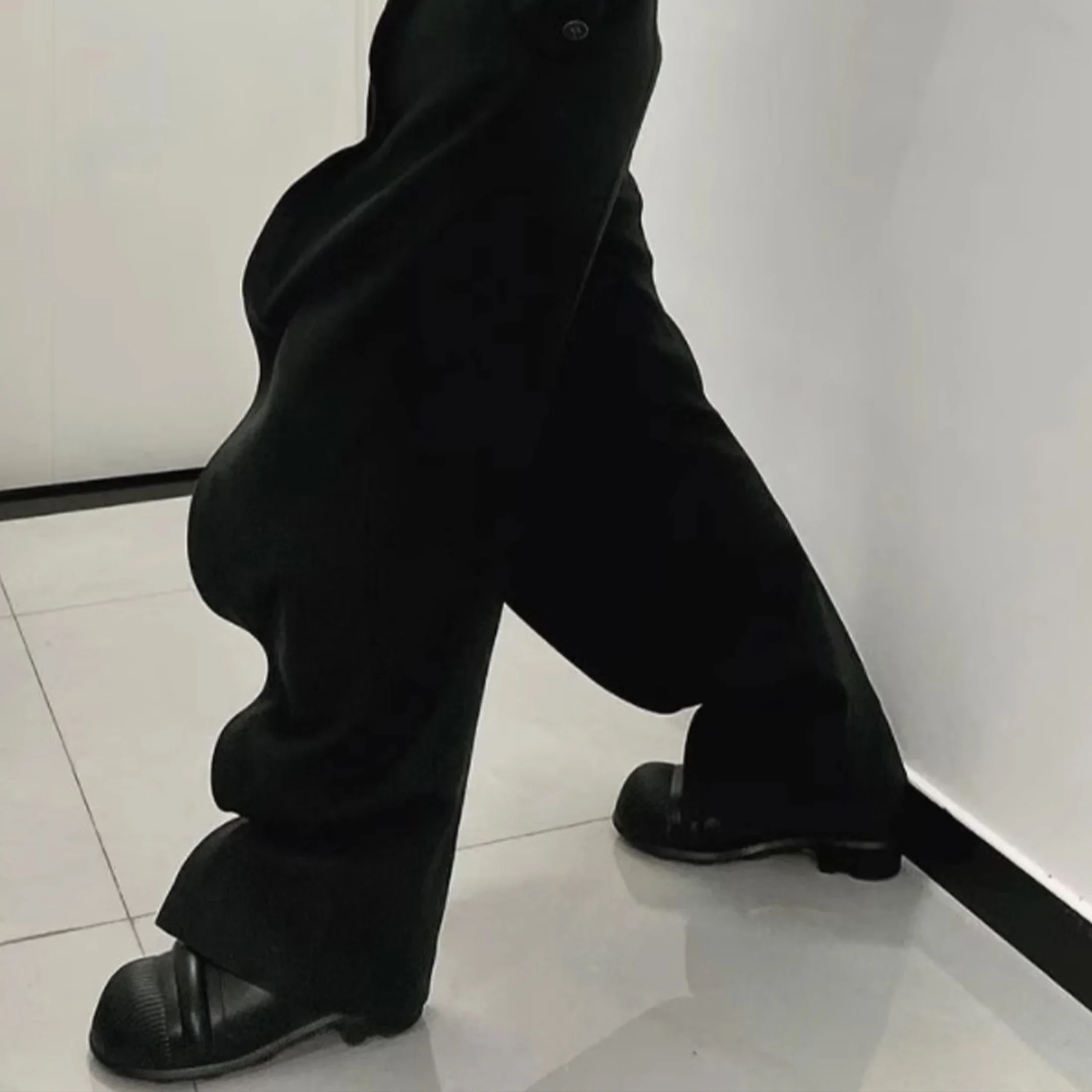 

NIGO мужские весенне-осенние черные брюки 3D костюмные брюки свободные повседневные брюки Ngvp # nigo1867