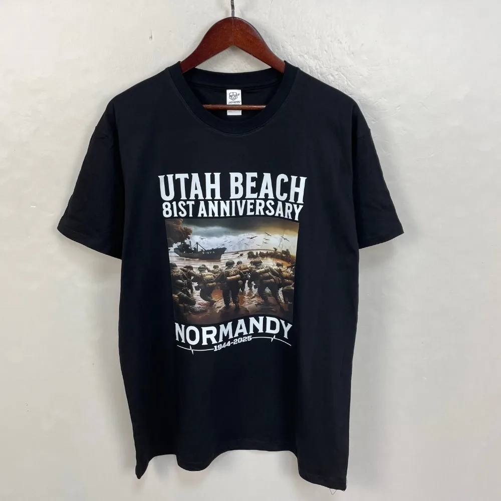 D-Day 81st Anniversary 2025 Normandy D-Day Utah Beach 1944 T-Shirt Summer Breathable Camisetas Nostalgia Retro Tops view 3