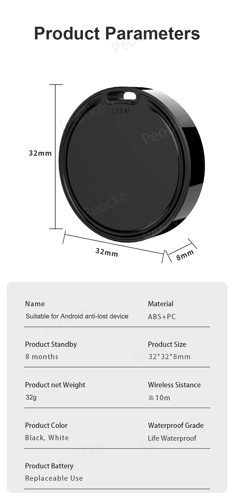 Tag Kompatibel mit Android Find Hub Bluetooth GPS-Tracker Google Find My Airtag Schlüsselanhänger Smart Tag Smart Life Positionierungsfinder – Detail 9