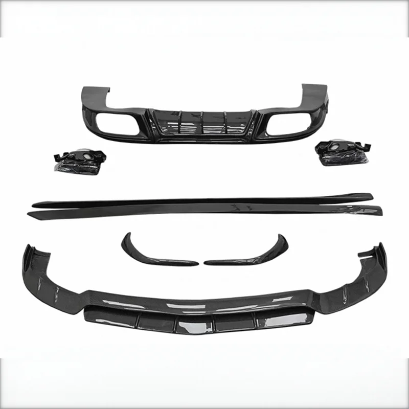 لمرسيدس بنز AMG GT50 GT53 GT43 2018-2023 ReaI ألياف الكربون الوفير الجبهة الشفة الخلفية الشفة الجانبية التنانير الرياح سكين سبويلر عدة