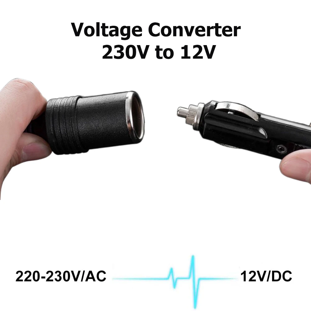 Car Power Adapter Converter AC Adapter DC Cigarette Lighter Socket Power 100V/110V-220V/230V to 12V 10A Supply Ligh for Home