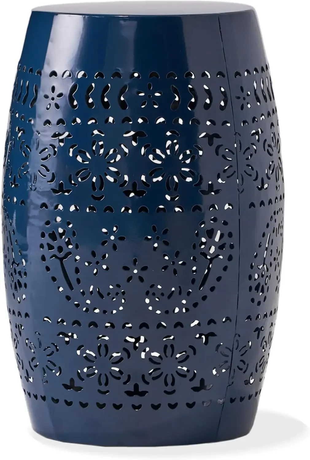 

Ruby Outdoor 12" Iron Side Table, Dark Blue,12.25"D x 12.25"W x 18"H