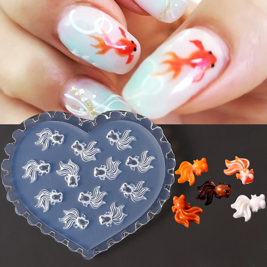 1Pc Maple Leaf 3D Acrylic Nail Mold Autumn Fall Leaves Butterfly Starfish Shell Silicone Stamp Plates Gel Stencils Manicure Tool