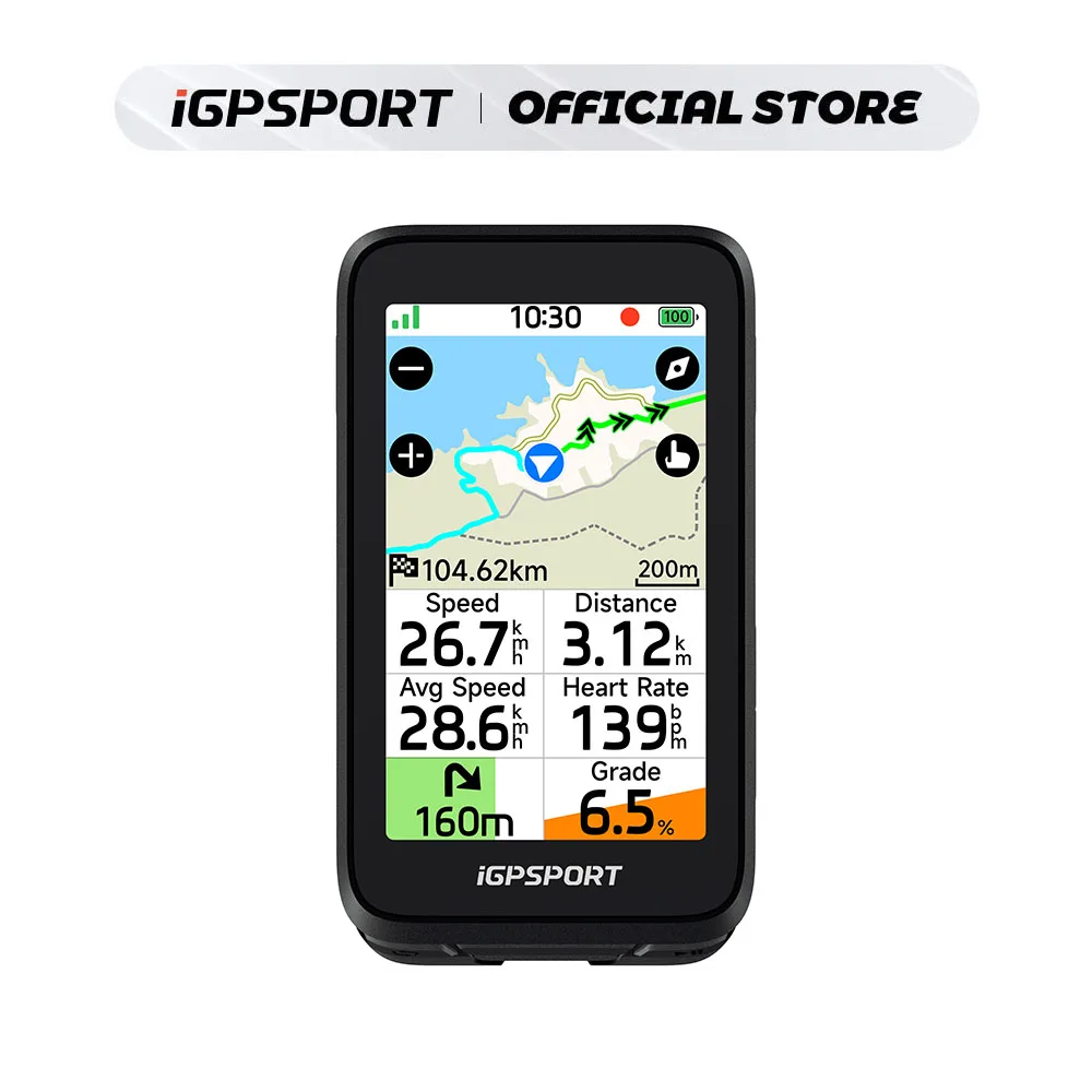 Ordinateur de vélo GPS iGPSPORT BiNavi Air à écran tactile, léger, navigateur de vélo, écran couleur 3,0 pouces, accessoires de vélo