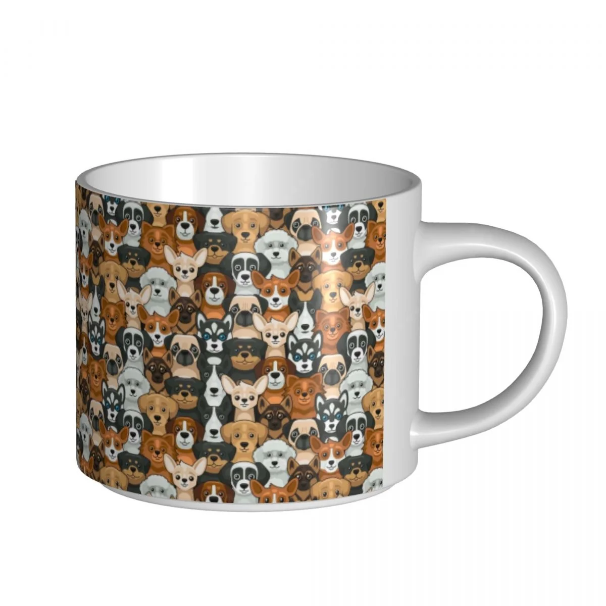 

Dog Large-capacity ceramic mugs durable handmade coffee cups with handle