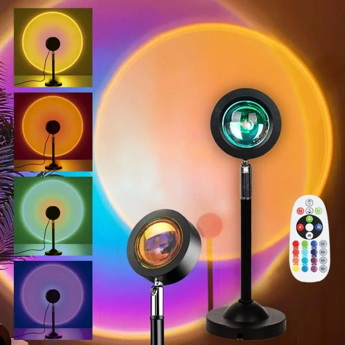 

Проекционный светильник с дистанционным управлением, 16 цветов, ночник для создания атмосферы, декор для спальни, реквизит для фотосъемки на фоновой стене.