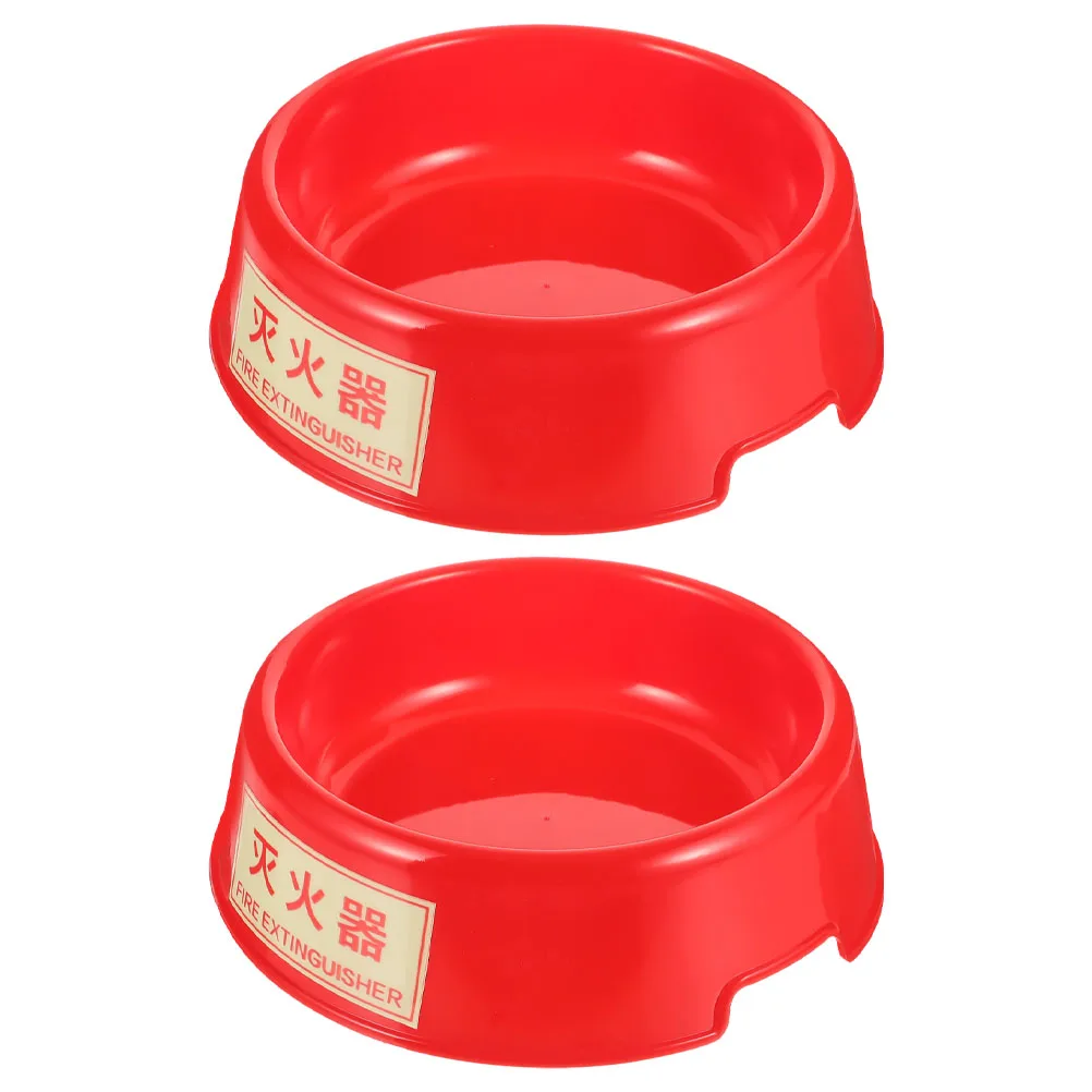 

2pcs Fire Extinguisher Holder Glow Night Durable Plastic Stand Longlasting Fluorescent Material Car