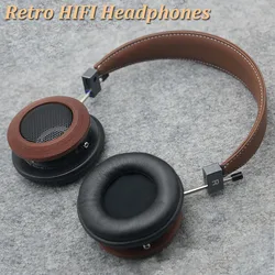 HIFI Retro Headphones Open Mmcx Version Wired Over-ear Headsets 3D Printed Wooden Monitor Headset High Resolution Music Earphone
