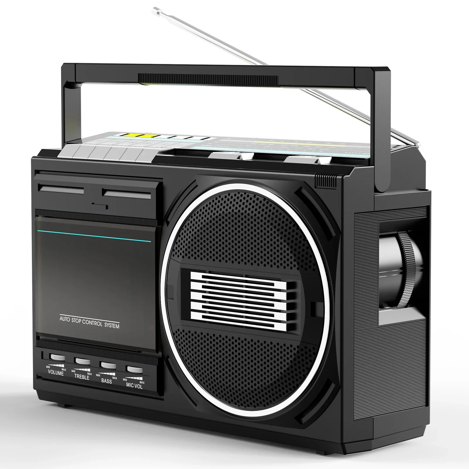 Retro cassette player recorder with built-in MIC portable bluetooth boombox radios with tape USB converter AC DC power