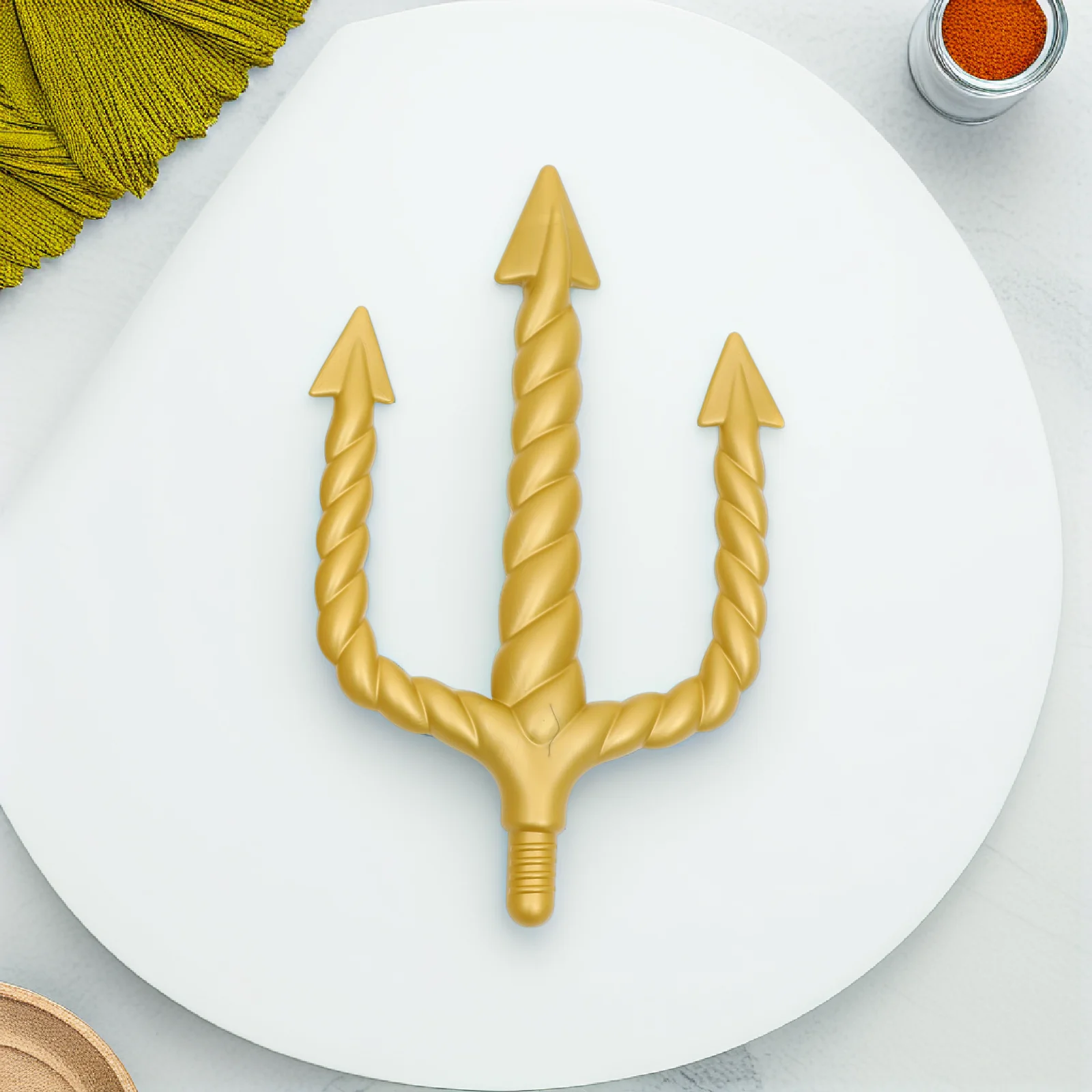 อุปกรณ์ประกอบฉากปีศาจสำหรับคอสเพลย์ฮาโลวีน กระบี่สามง่ามแบบถอดได้ ของตกแต่งเวที อุปกรณ์เสริมสำหรับชุดแฟนซี