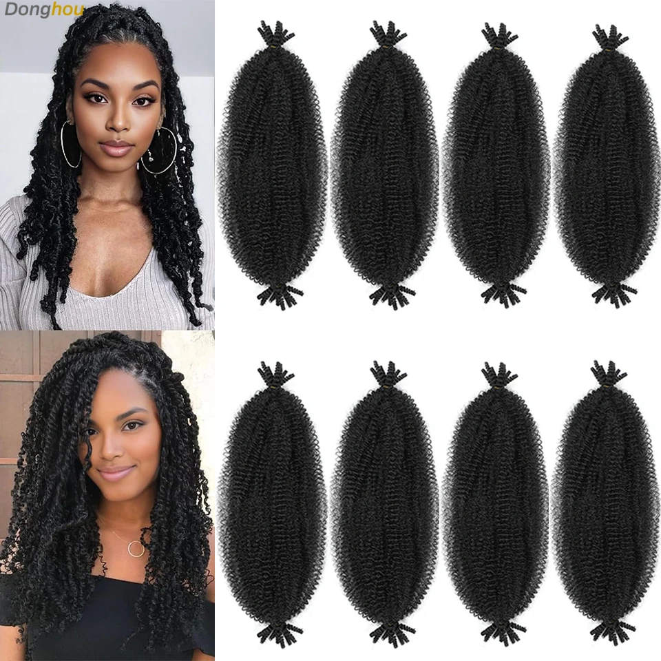 Springy Afro Twist Crochet Hair 24 16 12 Inch Springy Bohemian Marley Twist Hair Spring Twists Curly Braiding Hair Extensions