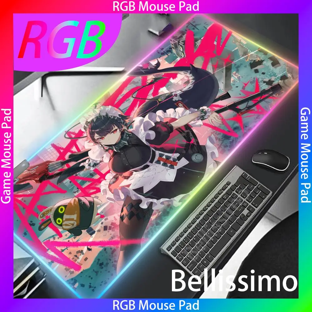 

New Game Zenless Zone Zero Ellen Joe Best Sellers Large Game Mouse Pads Backlit RGB Mouse Pad Accessories Large Size Mouse Pad