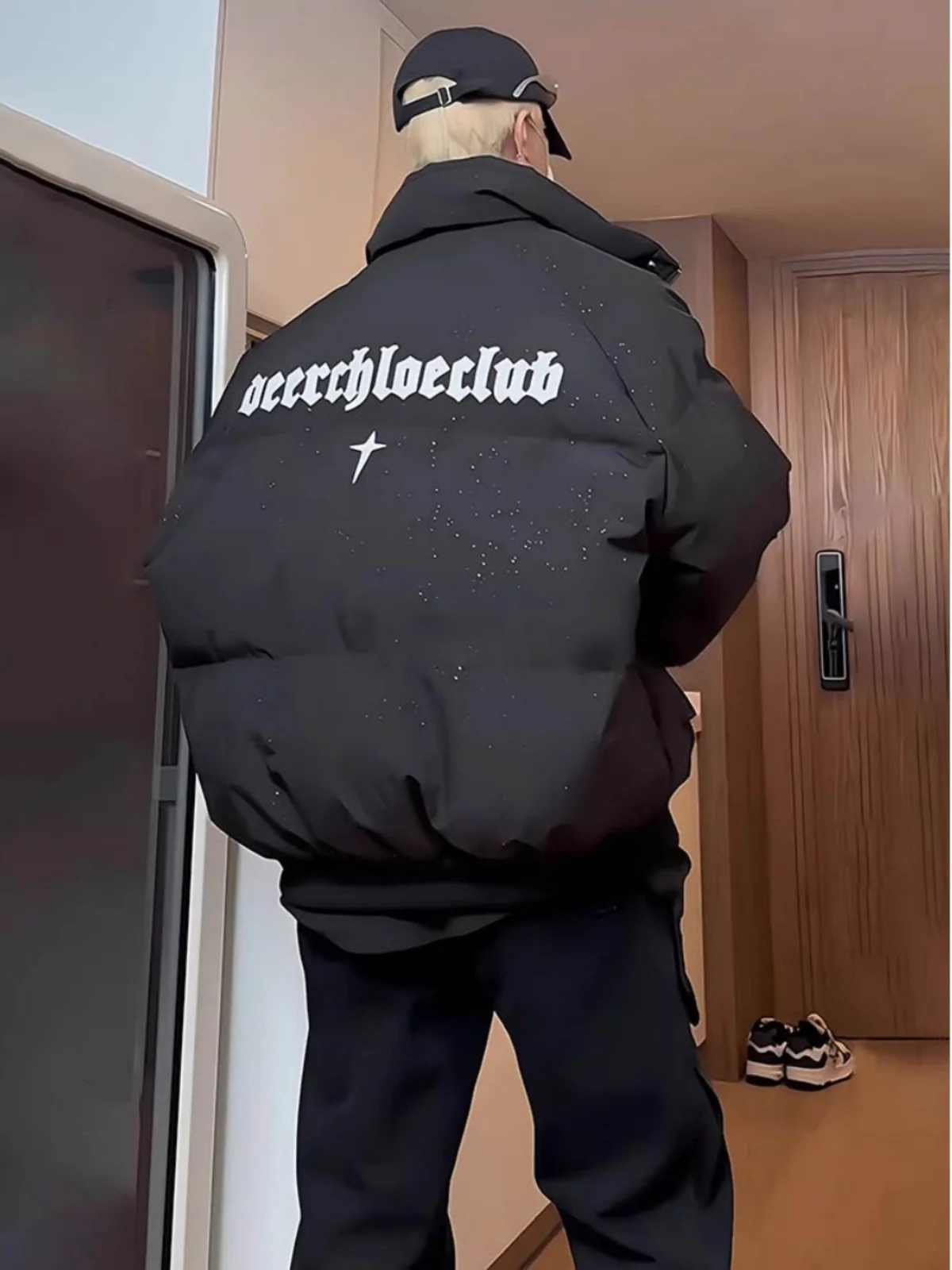 

Утепленная зимняя куртка мужская, пуховик из хлопка, модный бренд, с воротником-стойкой, устойчивая к холоду, для северо-востока, хлопковое пальто