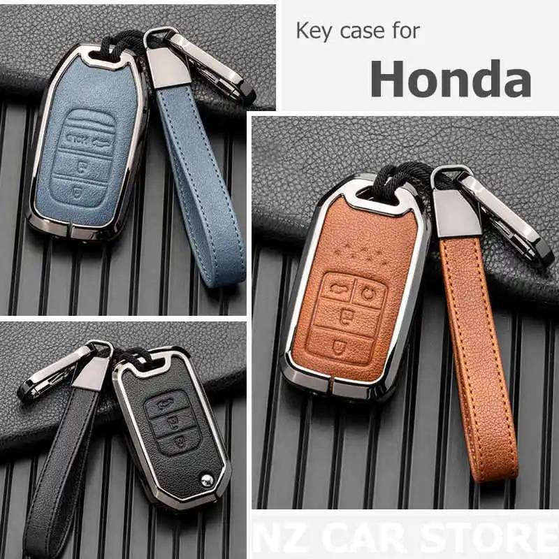 

Key Case Cover for Honda Civic City Vezel Accord HRV CRV Polit Jazz Jade Crider Odyssey Fit Keychain Holder Shell Accessories