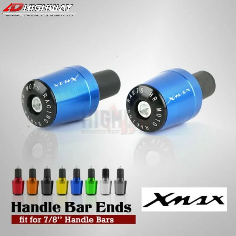 Motorcycle CNC 7/8'' 22MM Handlebar Handle Bar End Grips Cap Weight Plugs Silder For YAMAHA Xmax X-max 125 200 300 400